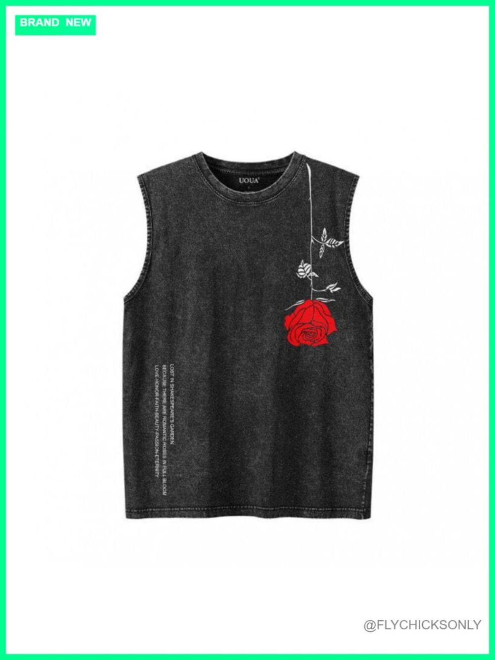 Vintage Washed Cotton Graphic Tank Top - Sleeveless Streetwear Tee